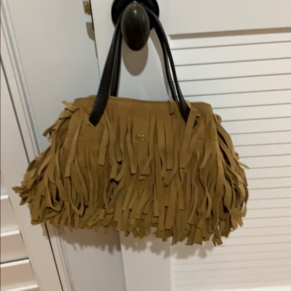 Purificacion Garcia Bags Purificacin Garcia Brown Suede Fringe Bag Poshmark